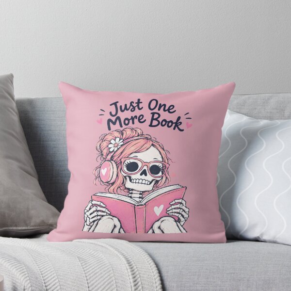 Item preview, Just One More Book Reading Skeleton Girl  designed and sold by CreepyCornerArt.