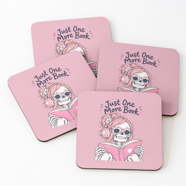 Item preview, Just One More Book Reading Skeleton Girl  designed and sold by CreepyCornerArt.