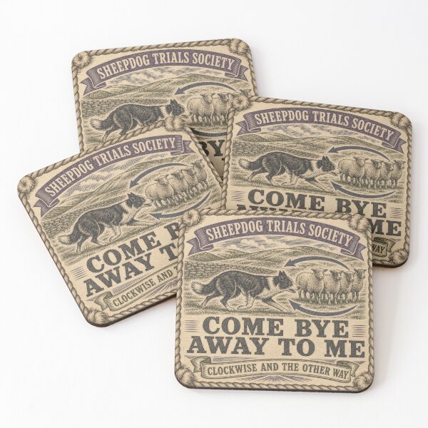 Item preview, Come Bye Away To Me Border Collie Herding Commands designed and sold by BoosterShop.