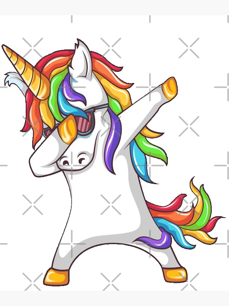 "Dabbing Unicorn| cute unicorn dab" Poster for Sale by CDsTees | Redbubble