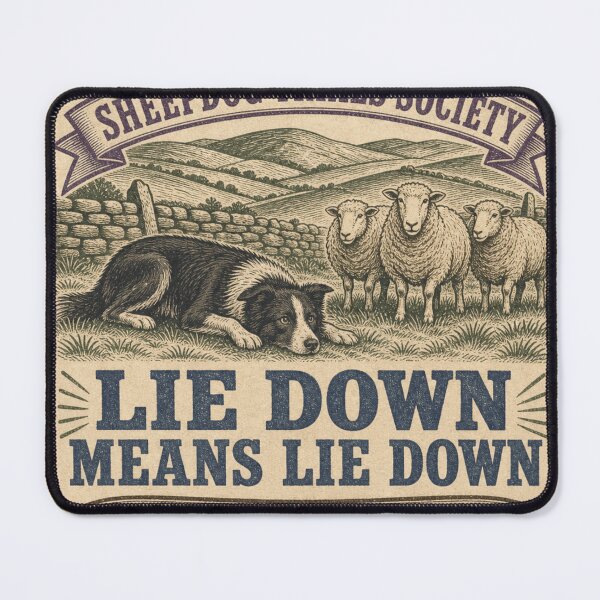 Item preview, Lie Down Means Lie Down Funny Herding Dog Handler designed and sold by BoosterShop.