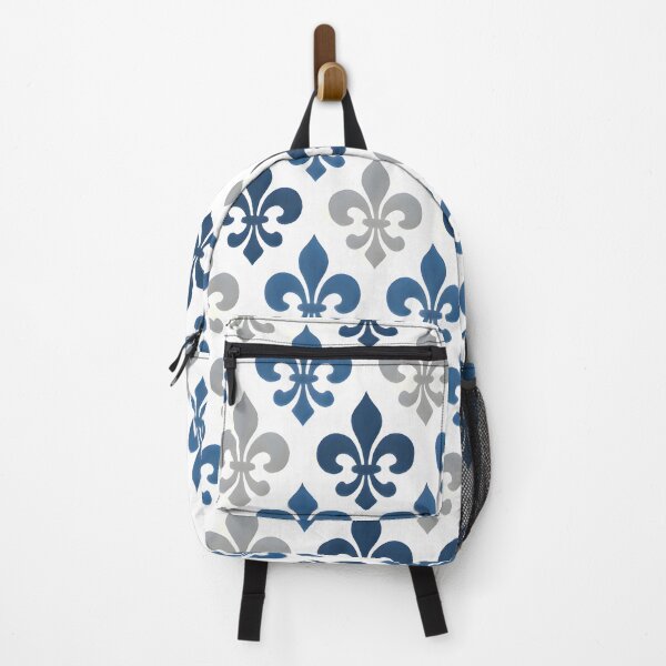 Item preview, Light Blue and Silver Fleur de Lis Pattern designed and sold by Sybille-Yates.