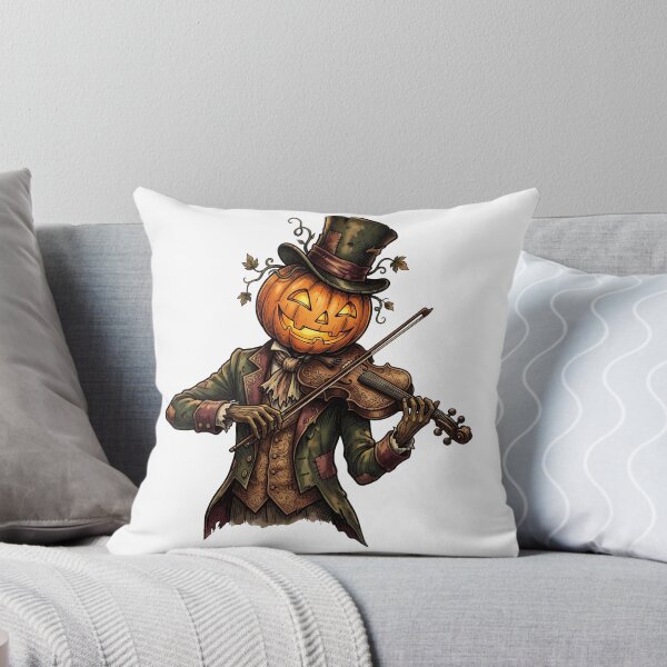 Item preview, Vintage Pumpkin Violinist Fine Art Halloween Sticker designed and sold by Dhenin Studio.