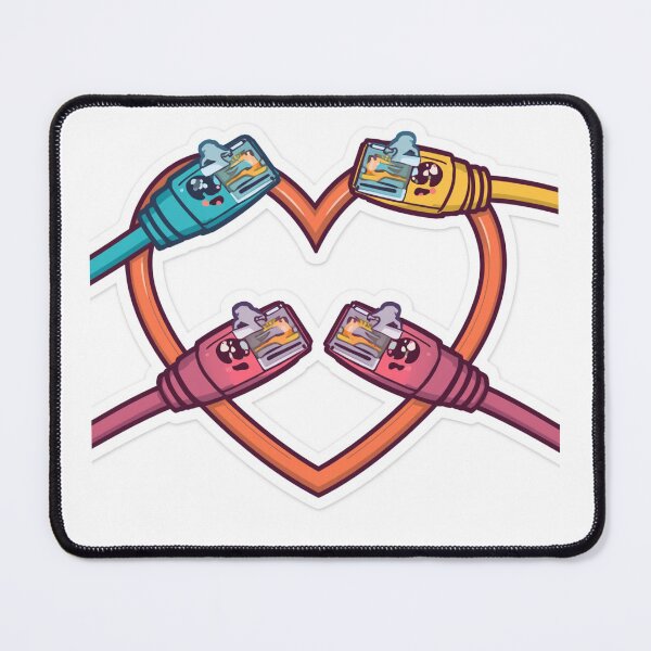 Item preview, Cute Ethernet Cables Network Love IT Sticker designed and sold by Gulele7.