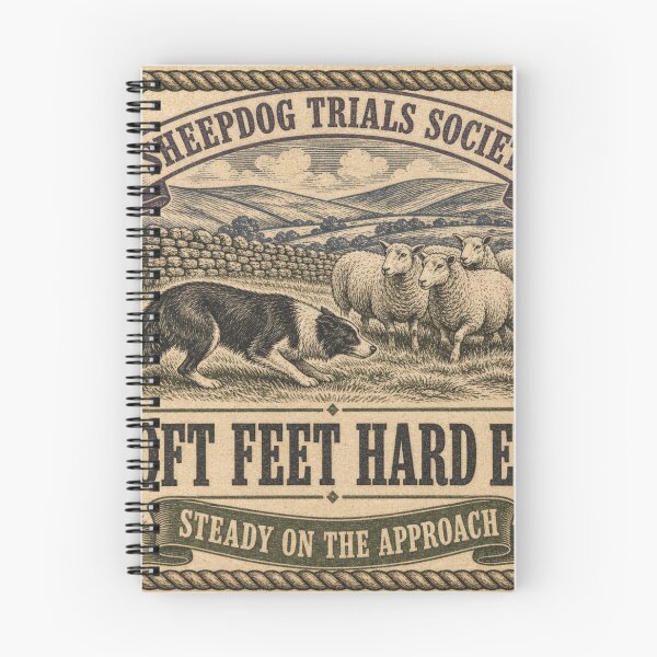 Item preview, Soft Feet Hard Eye Working Border Collie Emblem designed and sold by BoosterShop.