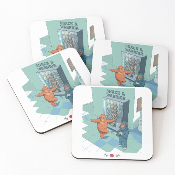 Item preview, Snack and Warrior - Cute Bigfoot Yoga Break Room Illustration designed and sold by Whimsy Trail Co.