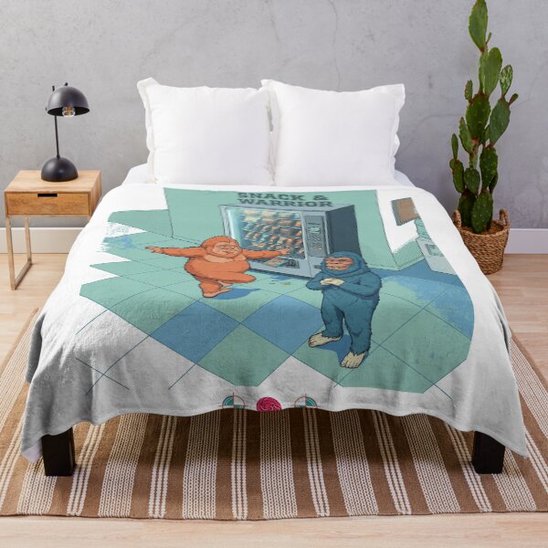 Item preview, Snack and Warrior - Cute Bigfoot Yoga Break Room Illustration designed and sold by Whimsy Trail Co.