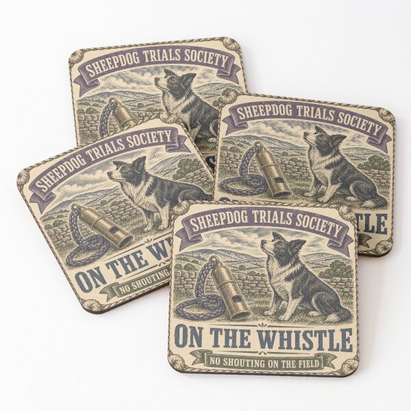Item preview, On The Whistle Sheepdog Whistle Border Collie Card designed and sold by BoosterShop.