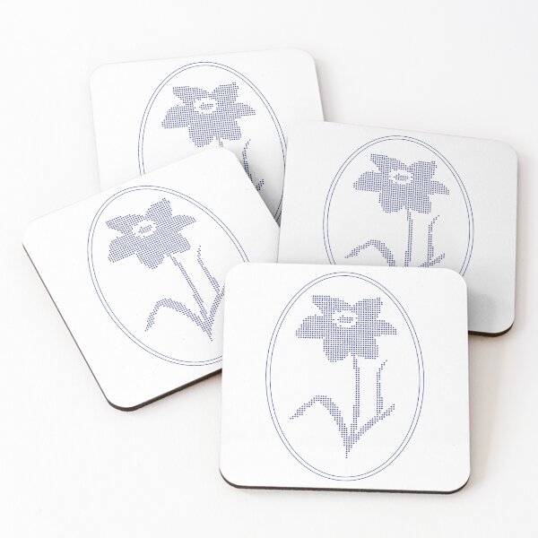 Item preview, Vintage Blue Botanical Floral Motif in Oval Frame - 08 designed and sold by ivyysophia.