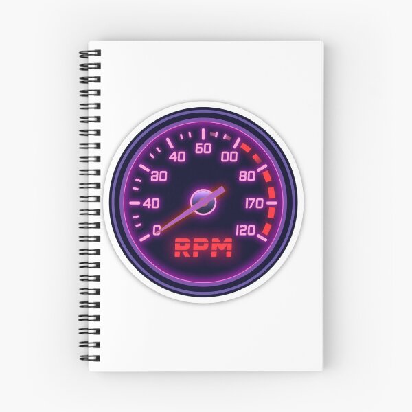 Item preview, Retro Synthwave Tachometer RPM Redline Racing Sticker designed and sold by Gulele7.