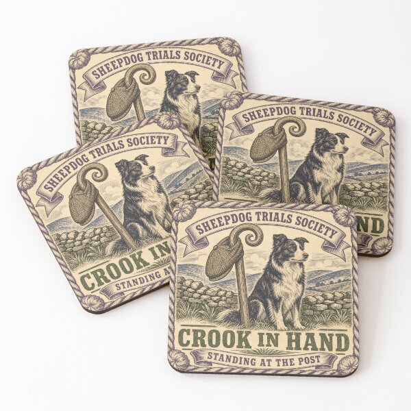 Item preview, Crook In Hand Shepherd Crook Sheepdog Trial Badge designed and sold by BoosterShop.