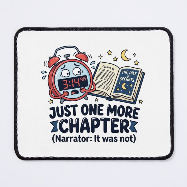 Item preview, Just One More Chapter Narrator It Was Not Late Night Reading 3AM Alarm Clock Humor designed and sold by raedattia.