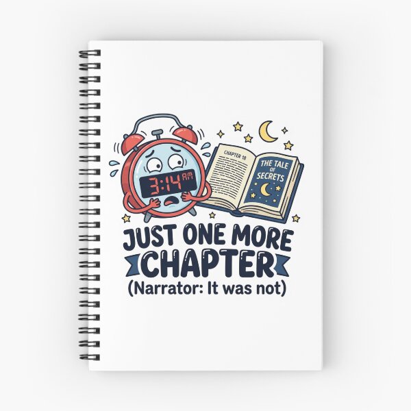 Item preview, Just One More Chapter Narrator It Was Not Late Night Reading 3AM Alarm Clock Humor designed and sold by raedattia.
