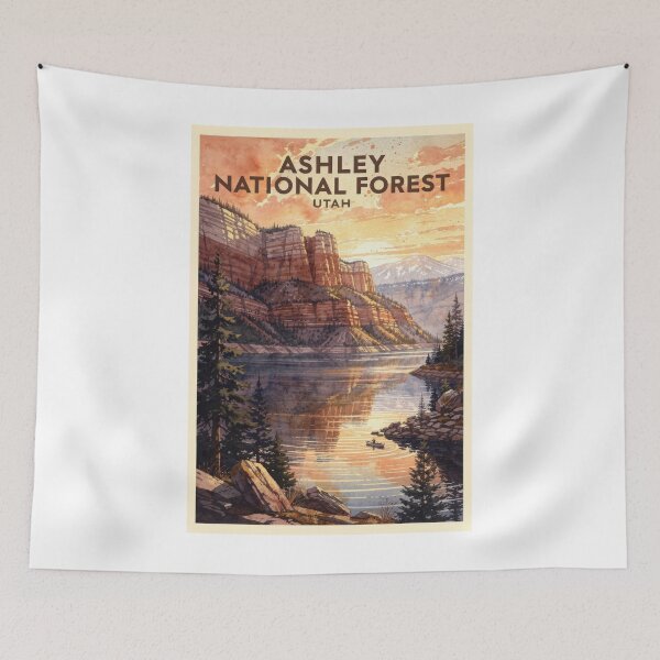 Item preview, Ashley National Forest Utah Vintage Watercolor Travel designed and sold by Teelogic.