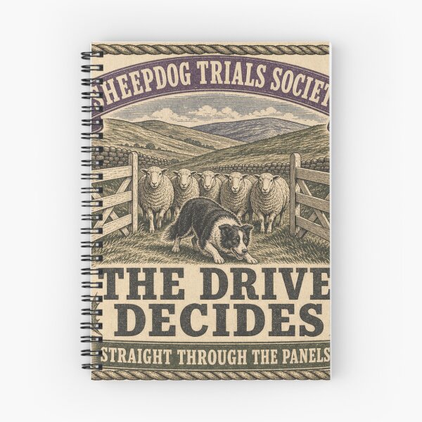 Item preview, The Drive Decides Sheepdog Trial Course Print designed and sold by BoosterShop.