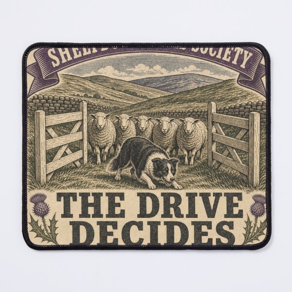 Item preview, The Drive Decides Sheepdog Trial Course Print designed and sold by BoosterShop.