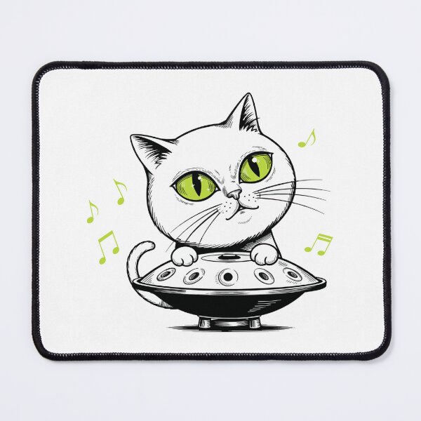 Item preview, Cute Cat Playing Handpan Music designed and sold by Litely.