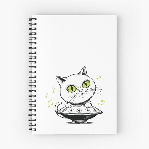 Item preview, Cute Cat Playing Handpan Music designed and sold by Litely.