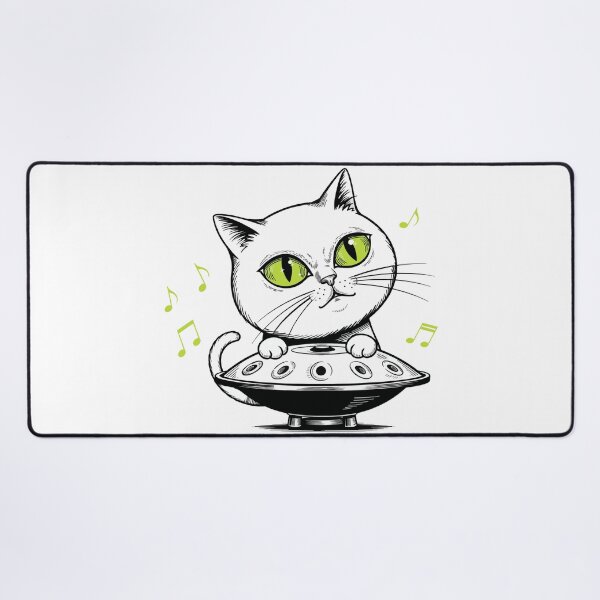 Item preview, Cute Cat Playing Handpan Music designed and sold by Litely.