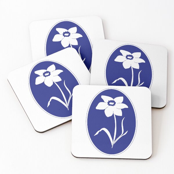 Item preview, Vintage Blue Botanical Floral Motif in Oval Frame - 05 designed and sold by ivyysophia.