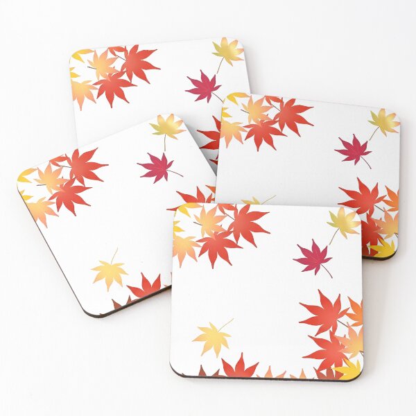 Item preview, Vibrant Japanese Momiji Autumn – Colorful Maple Leaves Border on White designed and sold by Jun-spirit-Arts.