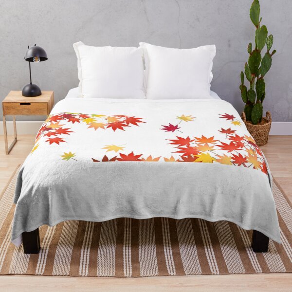Item preview, Vibrant Japanese Momiji Autumn – Colorful Maple Leaves Border on White designed and sold by Jun-spirit-Arts.