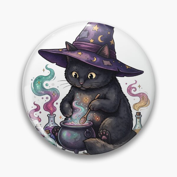 Item preview, Black Cat Alchemist Potion Sticker designed and sold by Dhenin Studio.