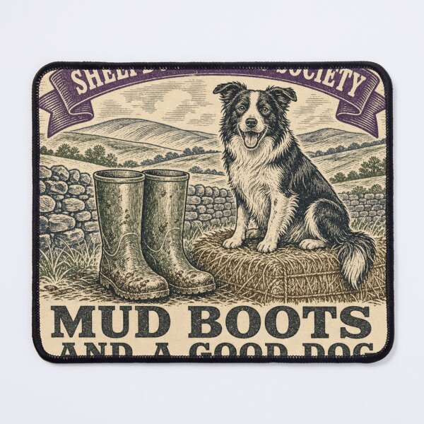 Item preview, Mud Boots And A Good Dog Herding Gift Border Collie designed and sold by BoosterShop.