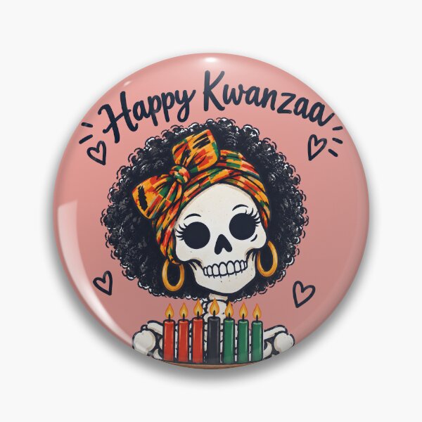 Item preview, Feliz Kwanzaa, niña esqueleto designed and sold by CreepyCornerArt.