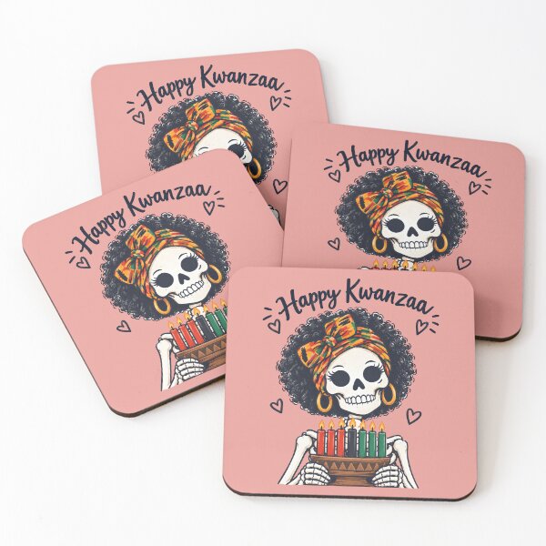 Item preview, Happy Kwanzaa Skeleton Girl  designed and sold by CreepyCornerArt.