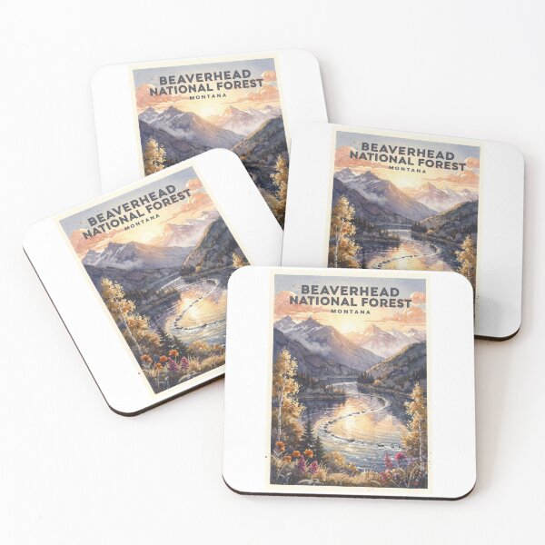 Item preview, Beaverhead National Forest Montana Vintage Watercolor Travel designed and sold by Teelogic.