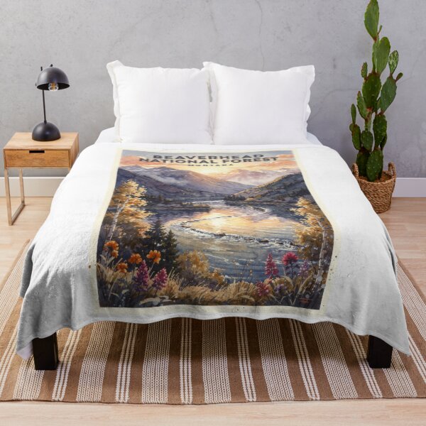 Item preview, Beaverhead National Forest Montana Vintage Watercolor Travel designed and sold by Teelogic.