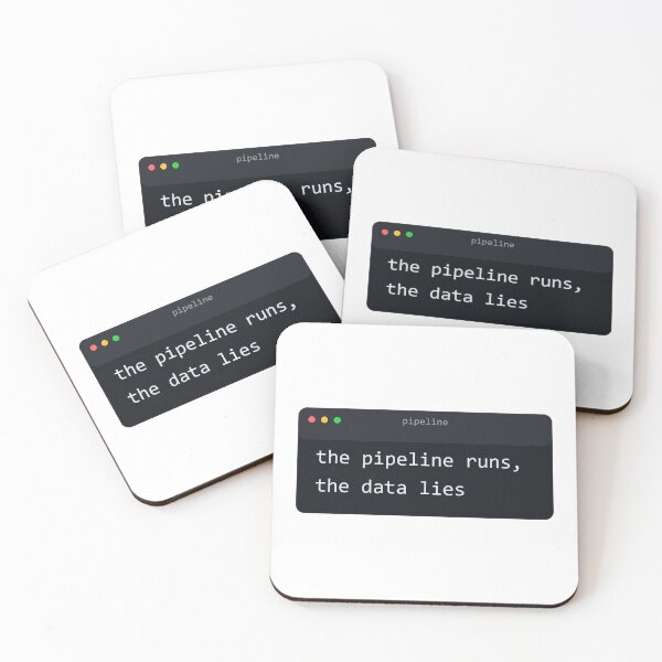 Item preview, The Pipeline Runs The Data Lies Terminal Humor designed and sold by Bianca Oltean.