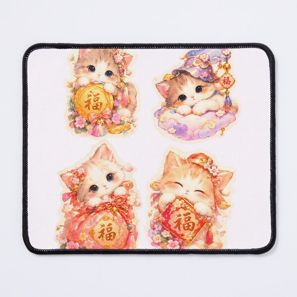 Item preview, Fortune Kitty 福 – Pastel Lucky Cat Collection designed and sold by sara747.