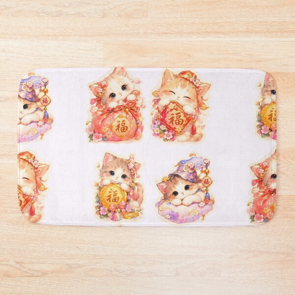 Item preview, Fortune Kitty 福 – Pastel Lucky Cat Collection designed and sold by sara747.