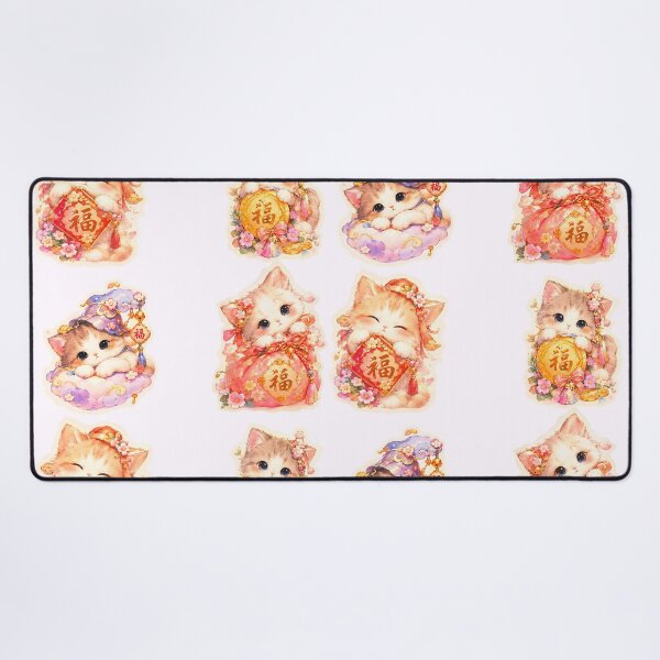 Item preview, Fortune Kitty 福 – Pastel Lucky Cat Collection designed and sold by sara747.