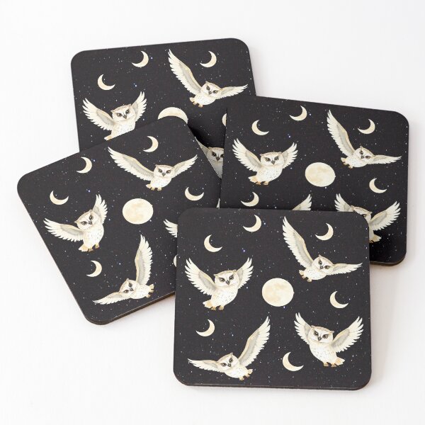 Item preview, Flying Midnight Owls Beneath the Moons designed and sold by UnhingedBird.