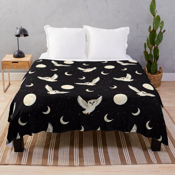 Item preview, Flying Midnight Owls Beneath the Moons designed and sold by UnhingedBird.