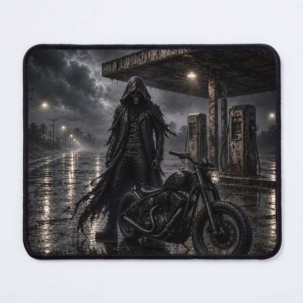 Item preview, Phantom Biker at Abandoned Gas Station designed and sold by photoparadise22.