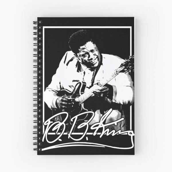 Item preview, BB King Monochrome Signature Portrait Design designed and sold by William Williamson.