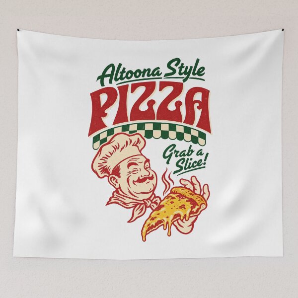 Item preview, Altoona Style Pizza Grab A Slice Vintage Italian Chef Art designed and sold by MountanBaugh.