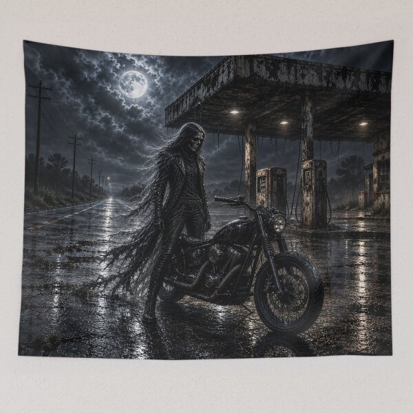 Item preview, Ghost Rider at Abandoned Gas Station designed and sold by photoparadise22.