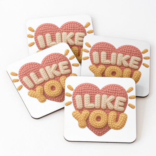 Item preview, I Like You Cute Knitted Heart Romantic Love Design designed and sold by RDproject.