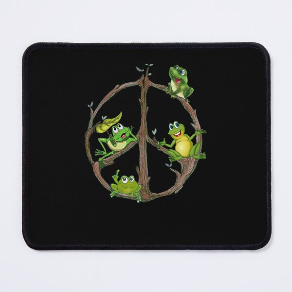 Item preview, Peace Sign Tree Branch Green Frogs designed and sold by MudawarBoudd1.