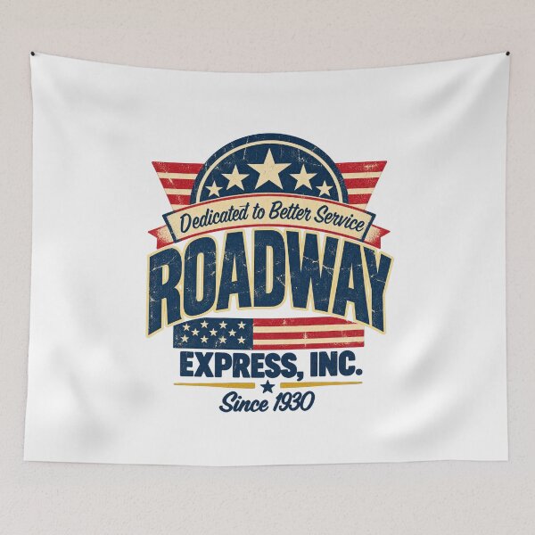 Item preview, Vintage American Trucker Flag Slogan Retro Route Art designed and sold by MountanBaugh.