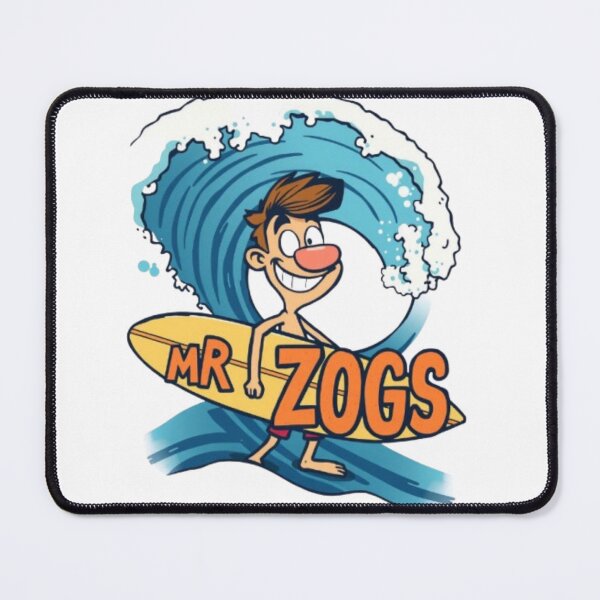 Item preview, Mr Zogs Funny Cartoon Surfer Dude Riding Wave | Retro Surfing Humor designed and sold by MystiColo.