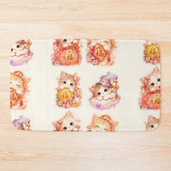 Item preview, Fortune Kitty 福 – Pastel Lucky Cat Collection designed and sold by sara747.