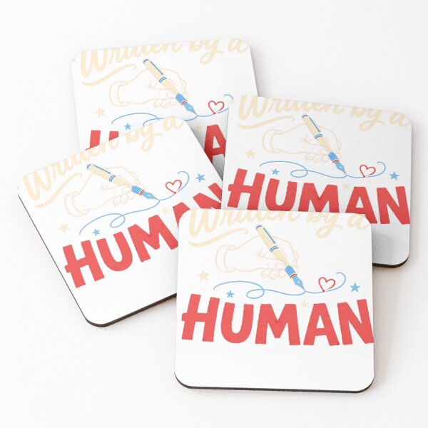 Item preview, Written By A Human Artist Creative No AI Gift designed and sold by HappyVibration.