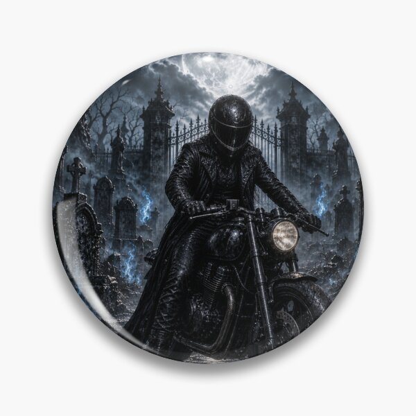 Item preview, Gothic Motorcycle Under the Full Moon Dark Fantasy Art designed and sold by photoparadise22.
