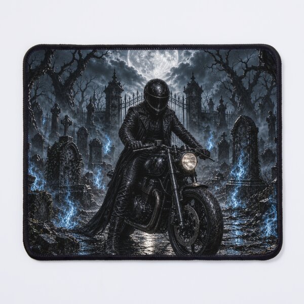 Item preview, Gothic Motorcycle Under the Full Moon Dark Fantasy Art designed and sold by photoparadise22.